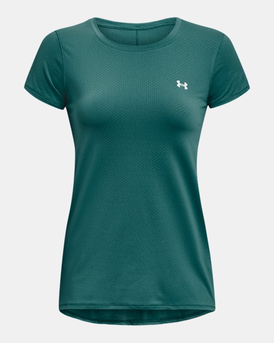 Women's HeatGear® Armour Short Sleeve in Green image number 4